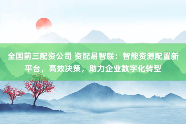 全国前三配资公司 资配易智联：智能资源配置新平台，高效决策，助力企业数字化转型