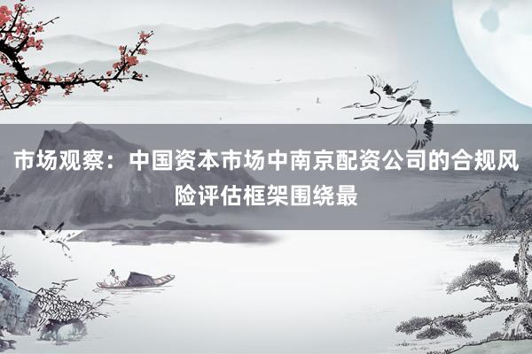 市场观察：中国资本市场中南京配资公司的合规风险评估框架围绕最