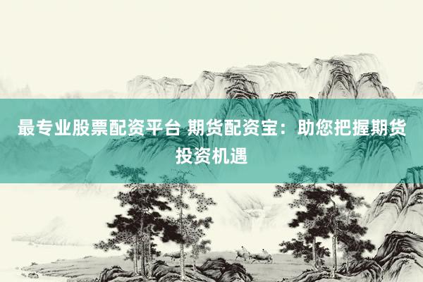 最专业股票配资平台 期货配资宝：助您把握期货投资机遇